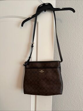 Coach Dark Brown Signature Crossbody Bag